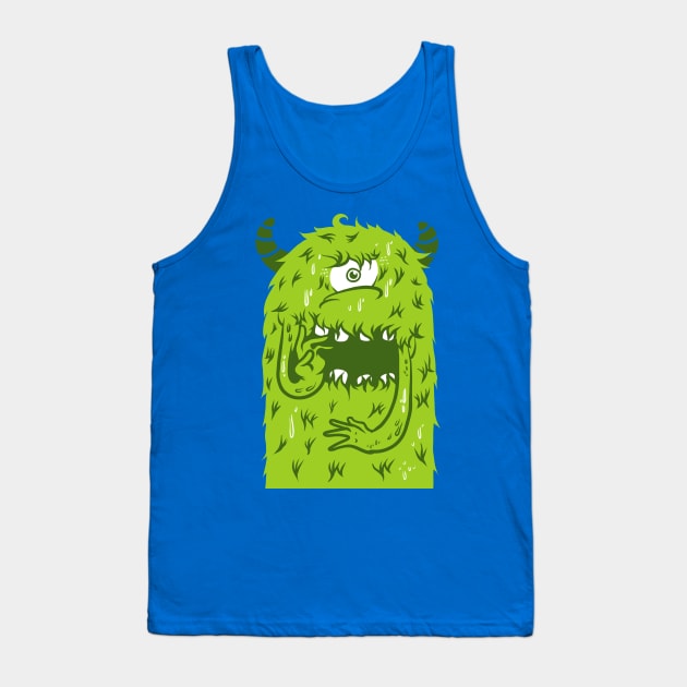 green monster one eye Tank Top by Mako Design 